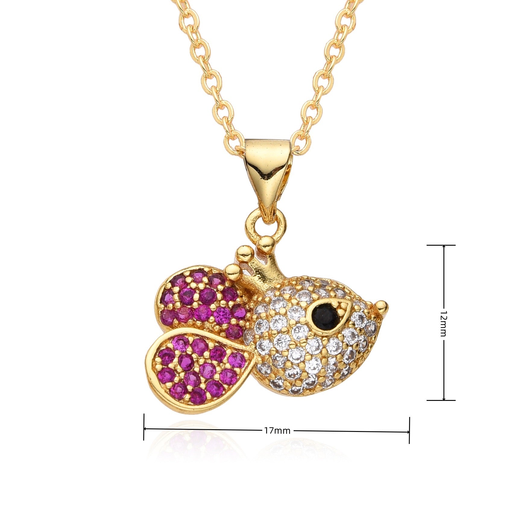 FENG SHUI - 11 Fashion personality dragonfly panda women's 18k pendant necklace