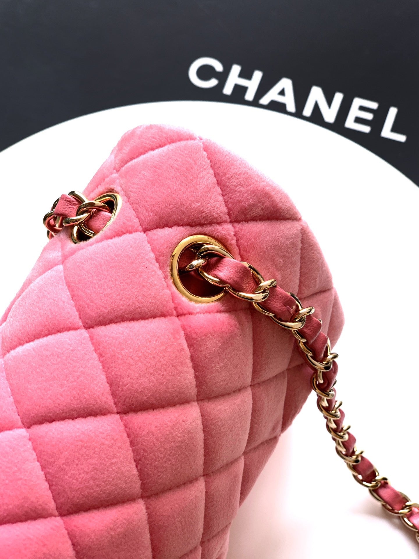 CHANEL-2.55 mini bag  golden/sliver