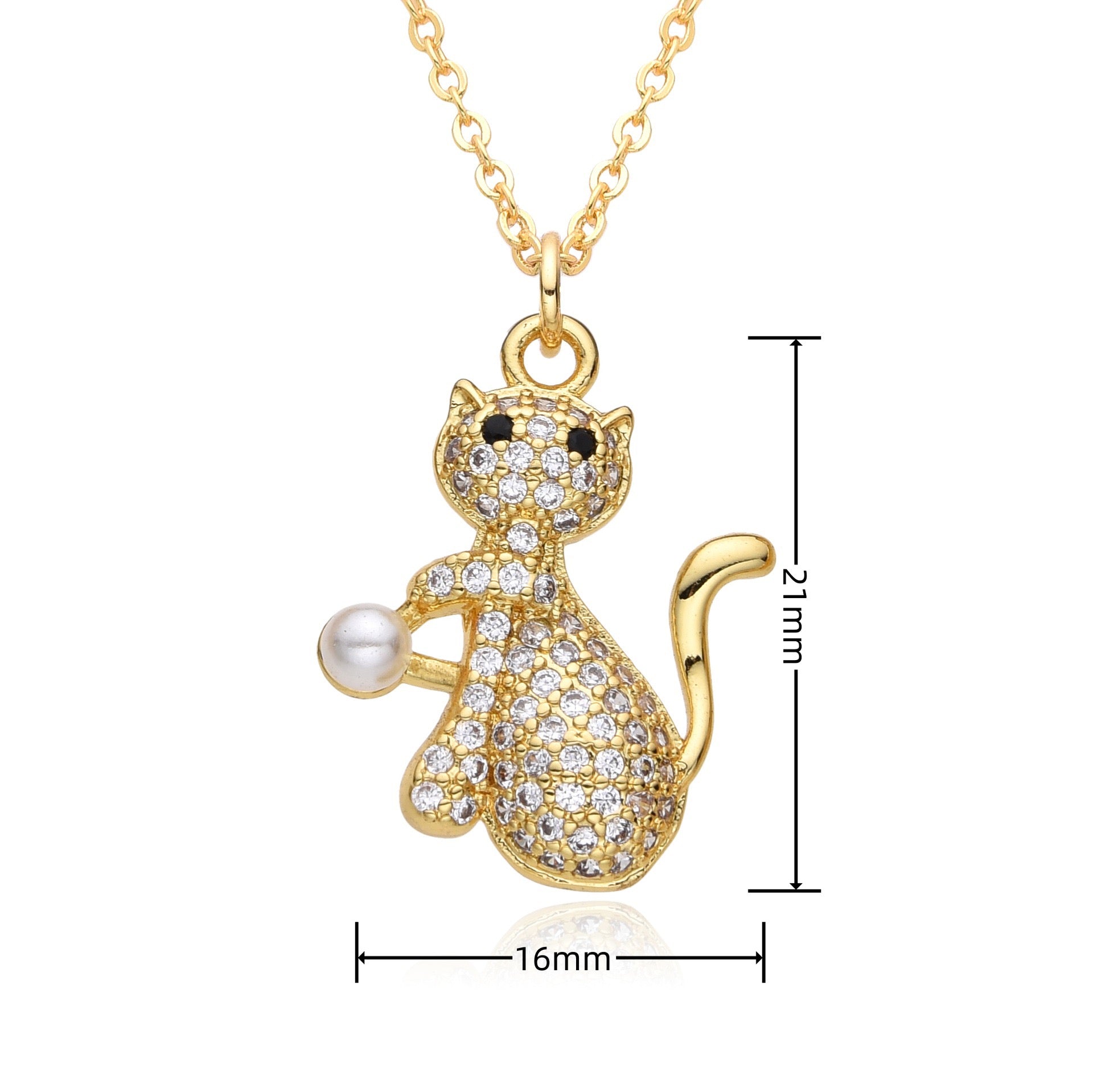 FENG SHUI - 11 Fashion personality dragonfly panda women's 18k pendant necklace