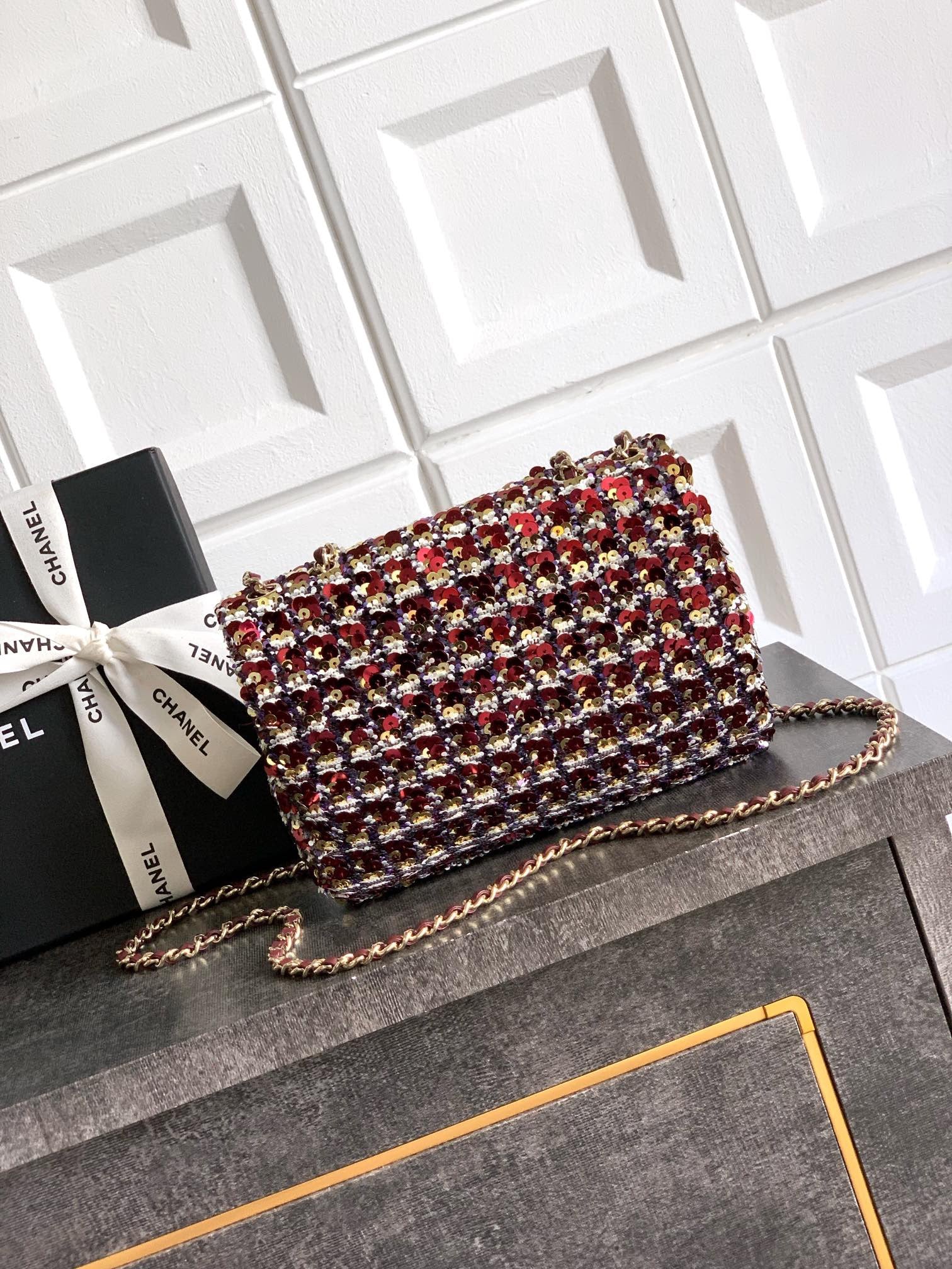 CHANEL-25K CF bag  golden/sliver