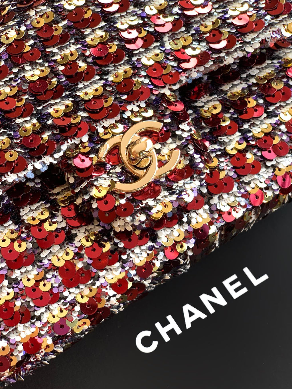 CHANEL-25K CF bag  golden/sliver