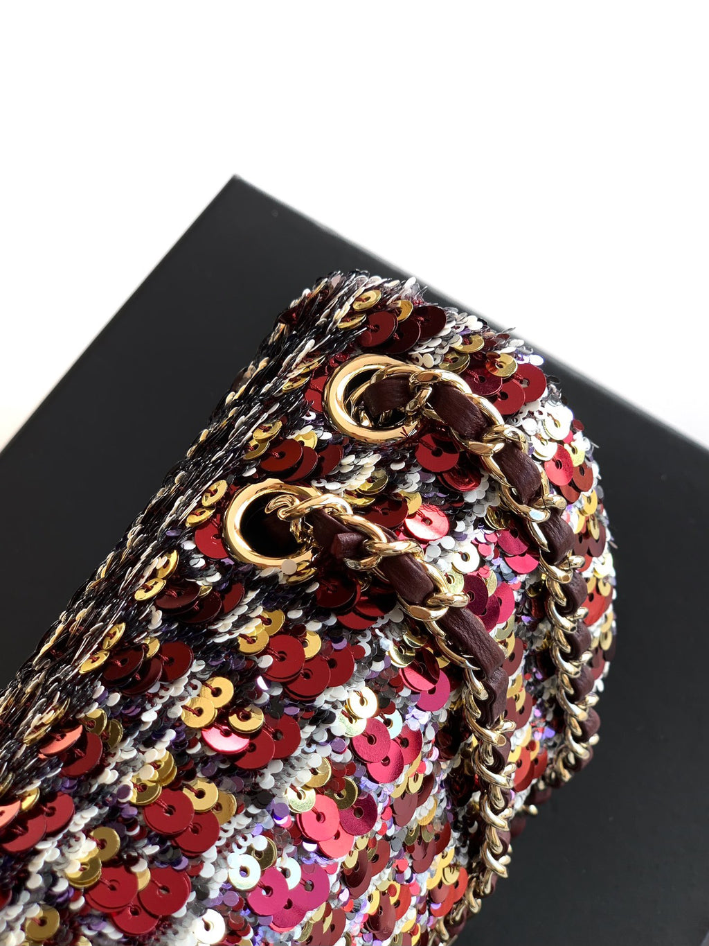 CHANEL-25K CF bag  golden/sliver