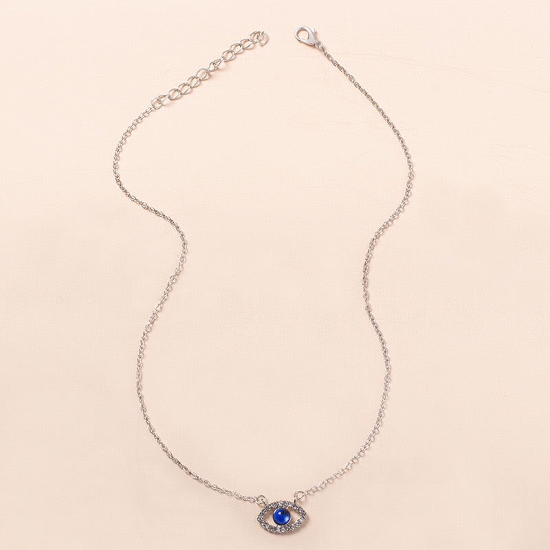 FENG SHUI - 14 Jewelry Gold plated single eye necklace Fashion girl street shot necklace women's sweater chain