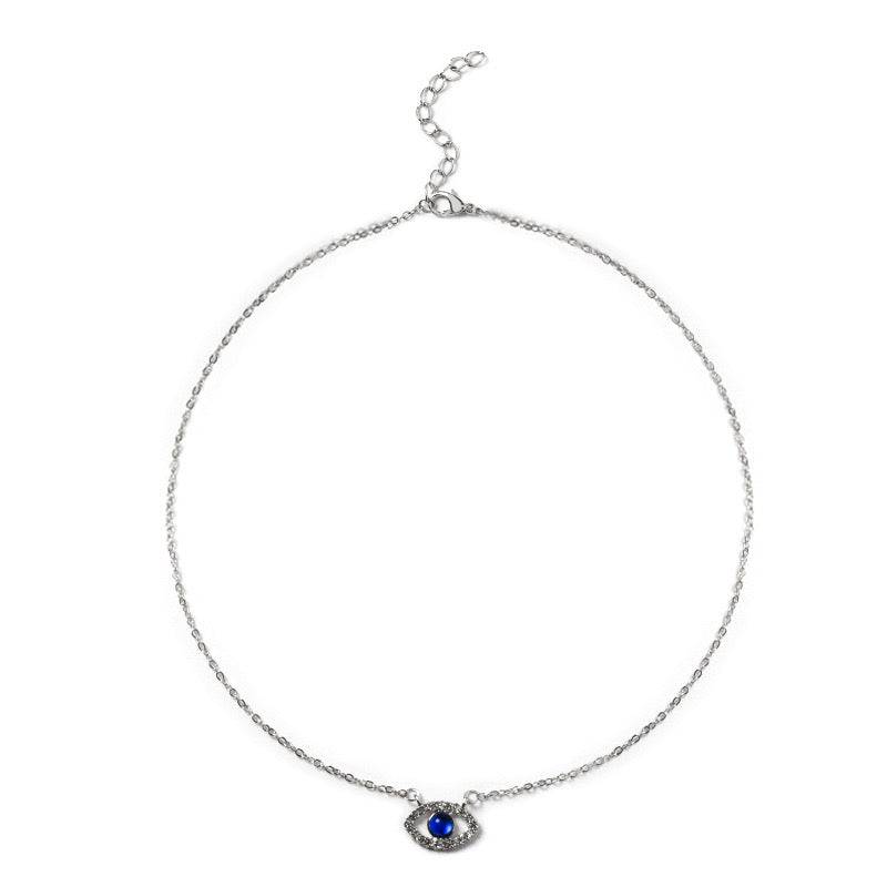 FENG SHUI - 14 Jewelry Gold plated single eye necklace Fashion girl street shot necklace women's sweater chain