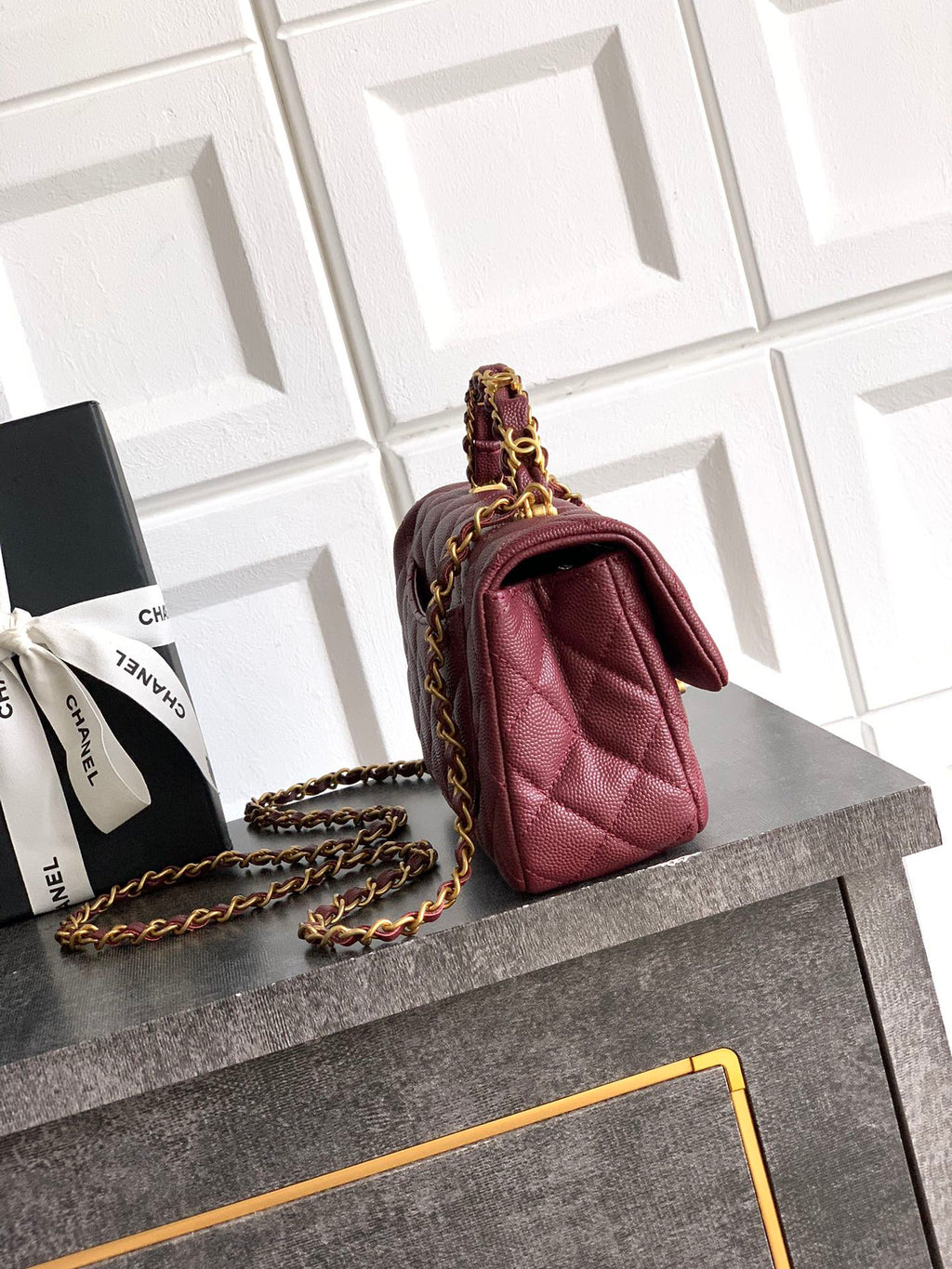 CHANEL-25B CF bag  golden/sliver