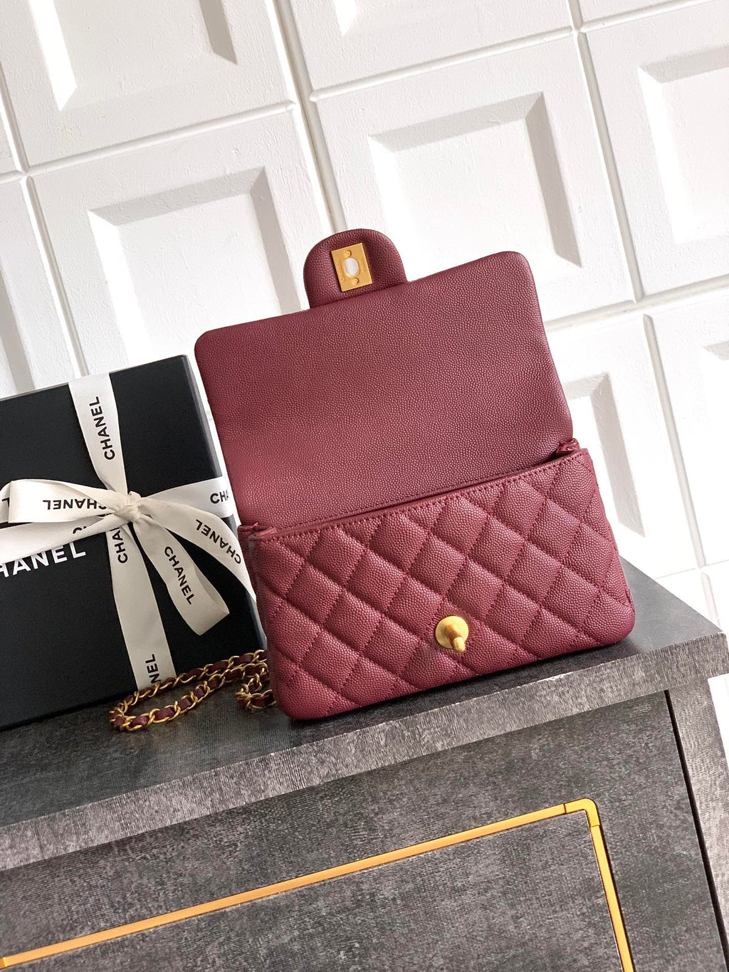 CHANEL-25B CF bag  golden/sliver