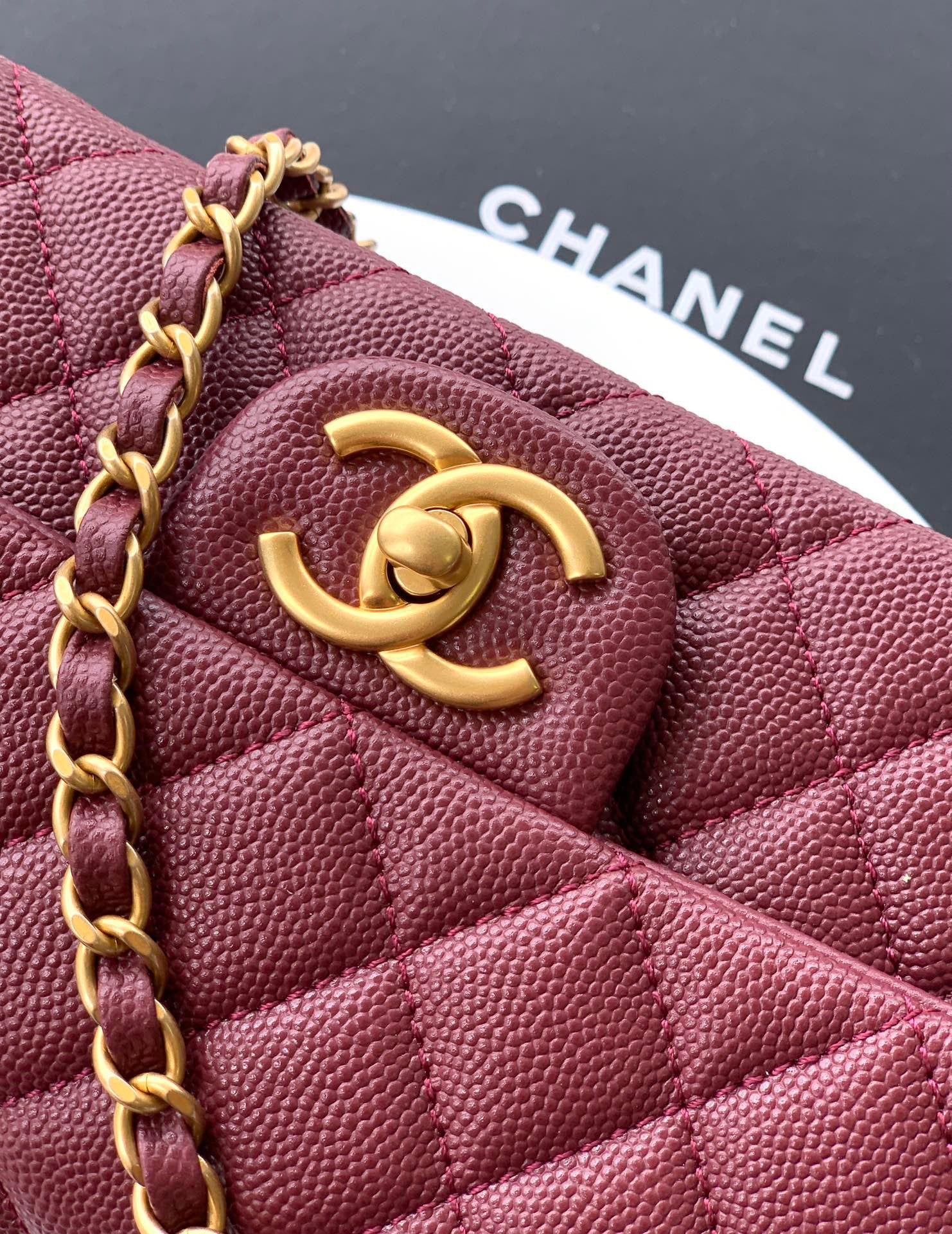 CHANEL-25B CF bag  golden/sliver