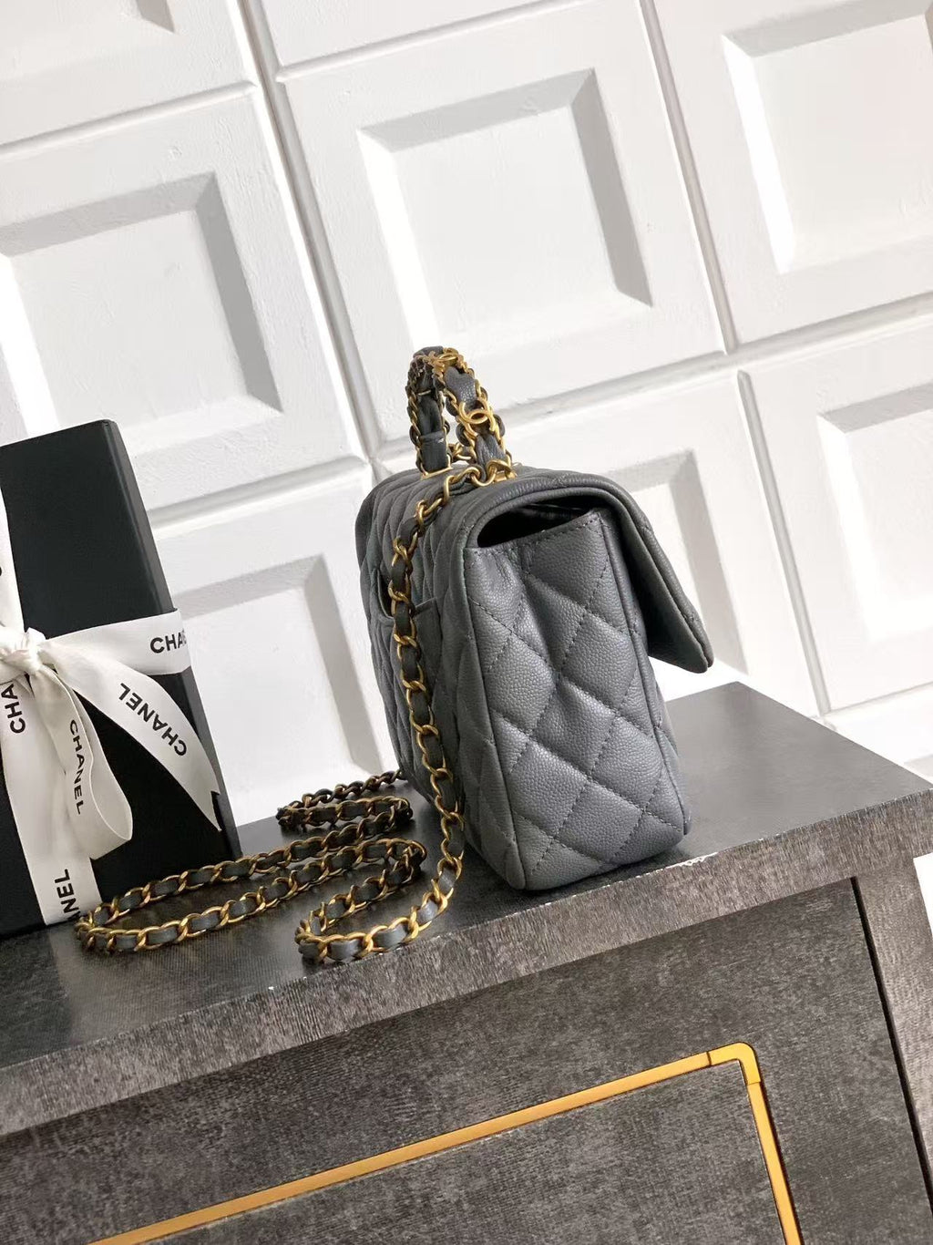 CHANEL-25B CF bag  golden/sliver