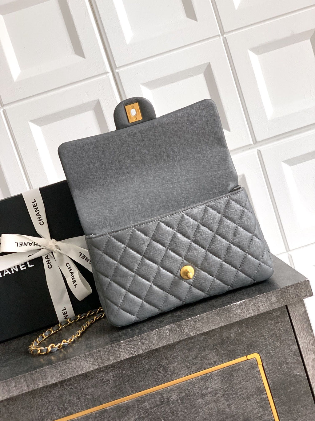 CHANEL-25B CF bag  golden/sliver