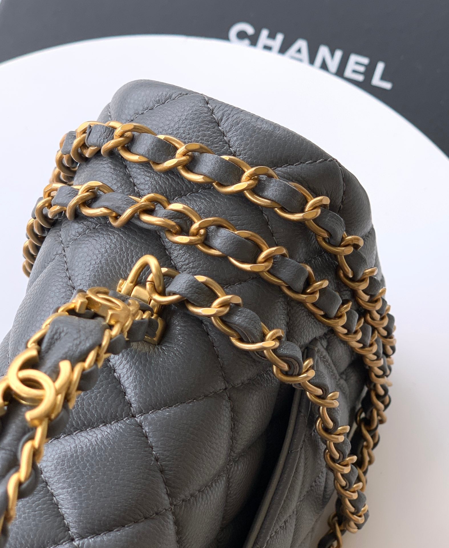 CHANEL-25B CF bag  golden/sliver