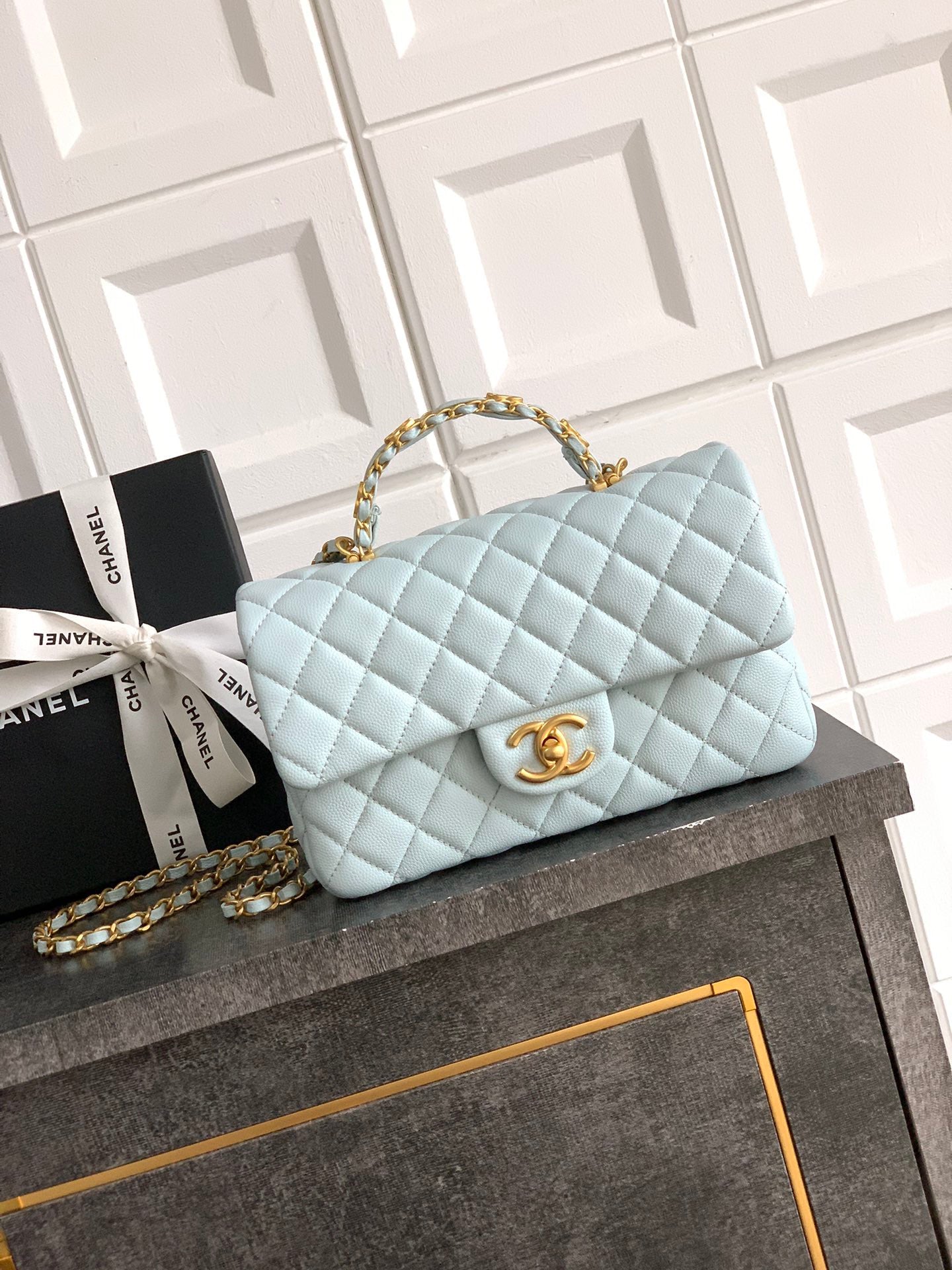 CHANEL-25B CF bag  golden/sliver