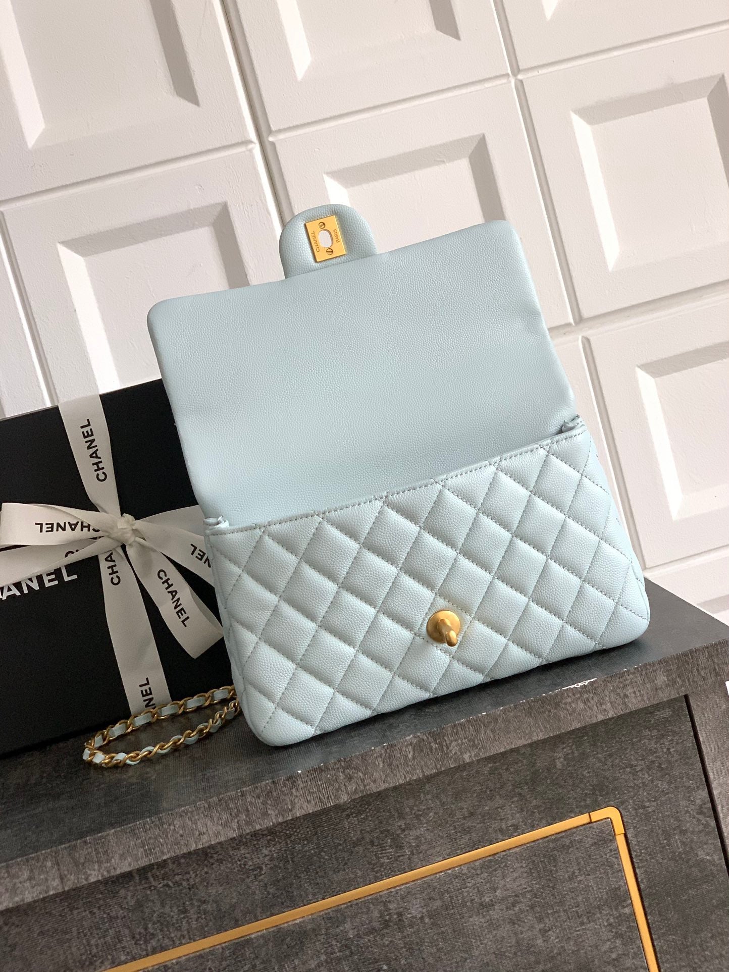 CHANEL-25B CF bag  golden/sliver