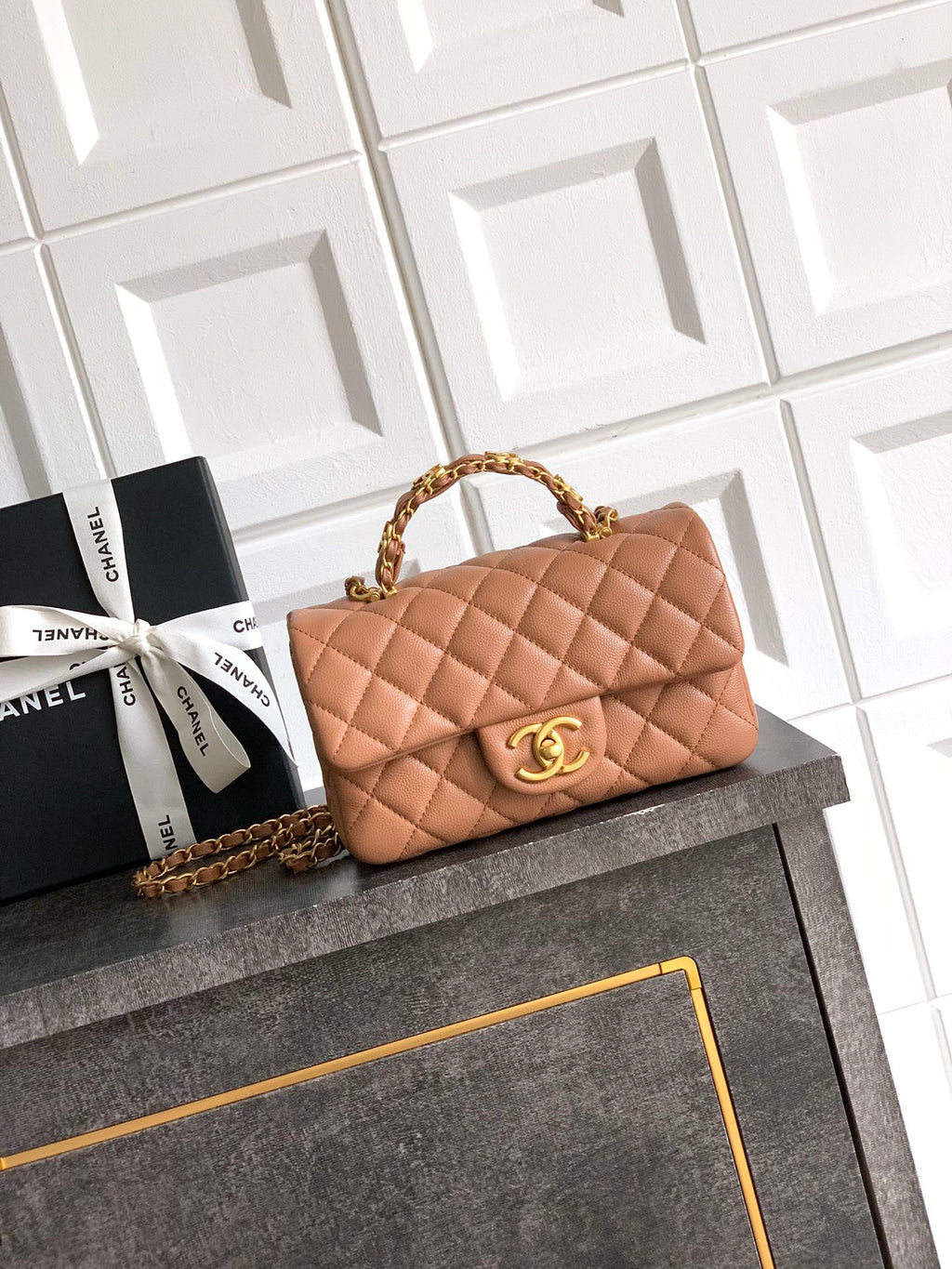 CHANEL-25B CF bag  golden/sliver