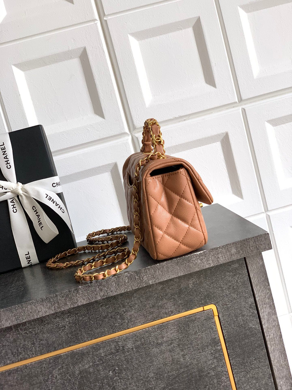 CHANEL-25B CF bag  golden/sliver