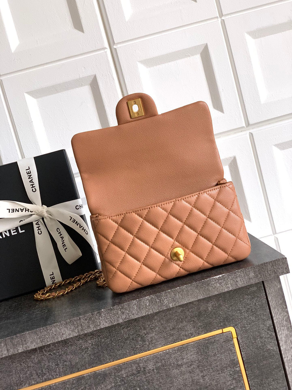 CHANEL-25B CF bag  golden/sliver