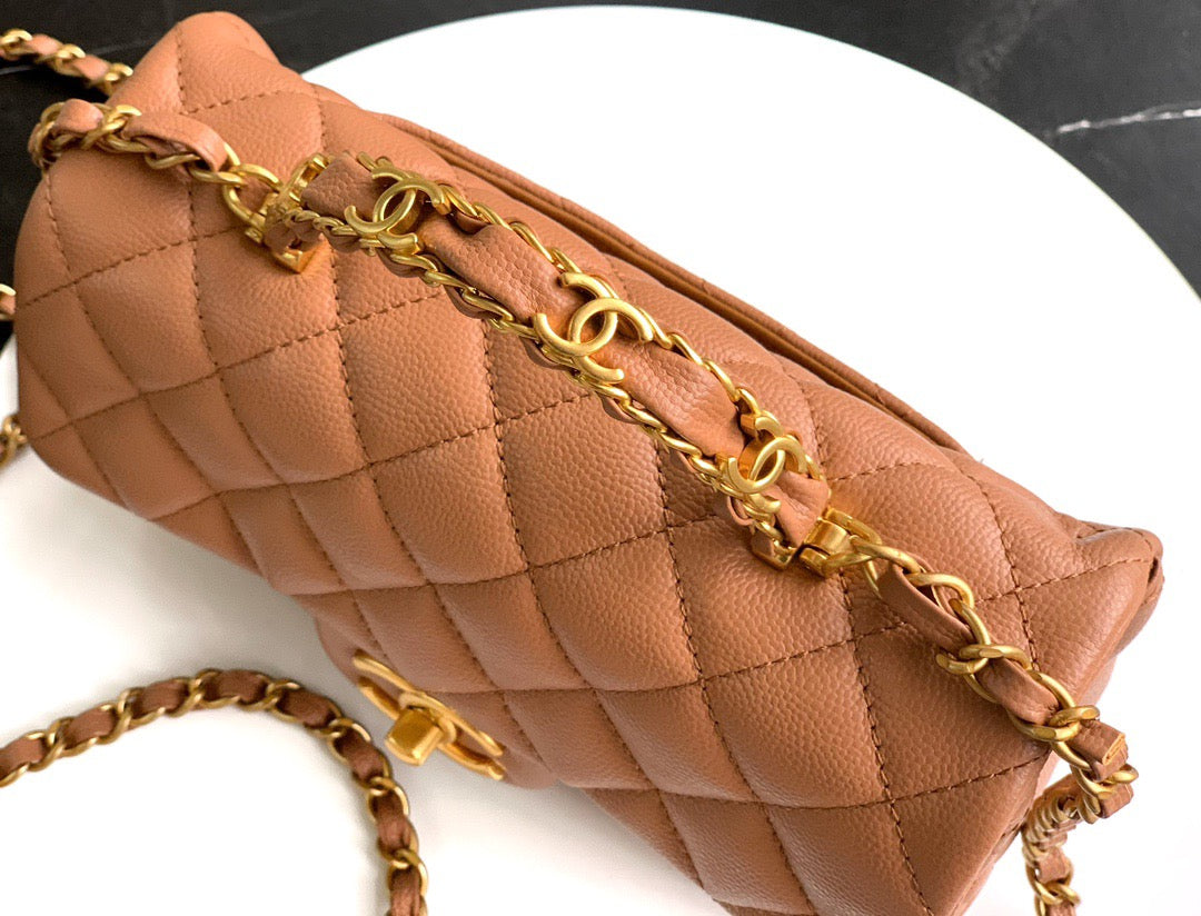 CHANEL-25B CF bag  golden/sliver
