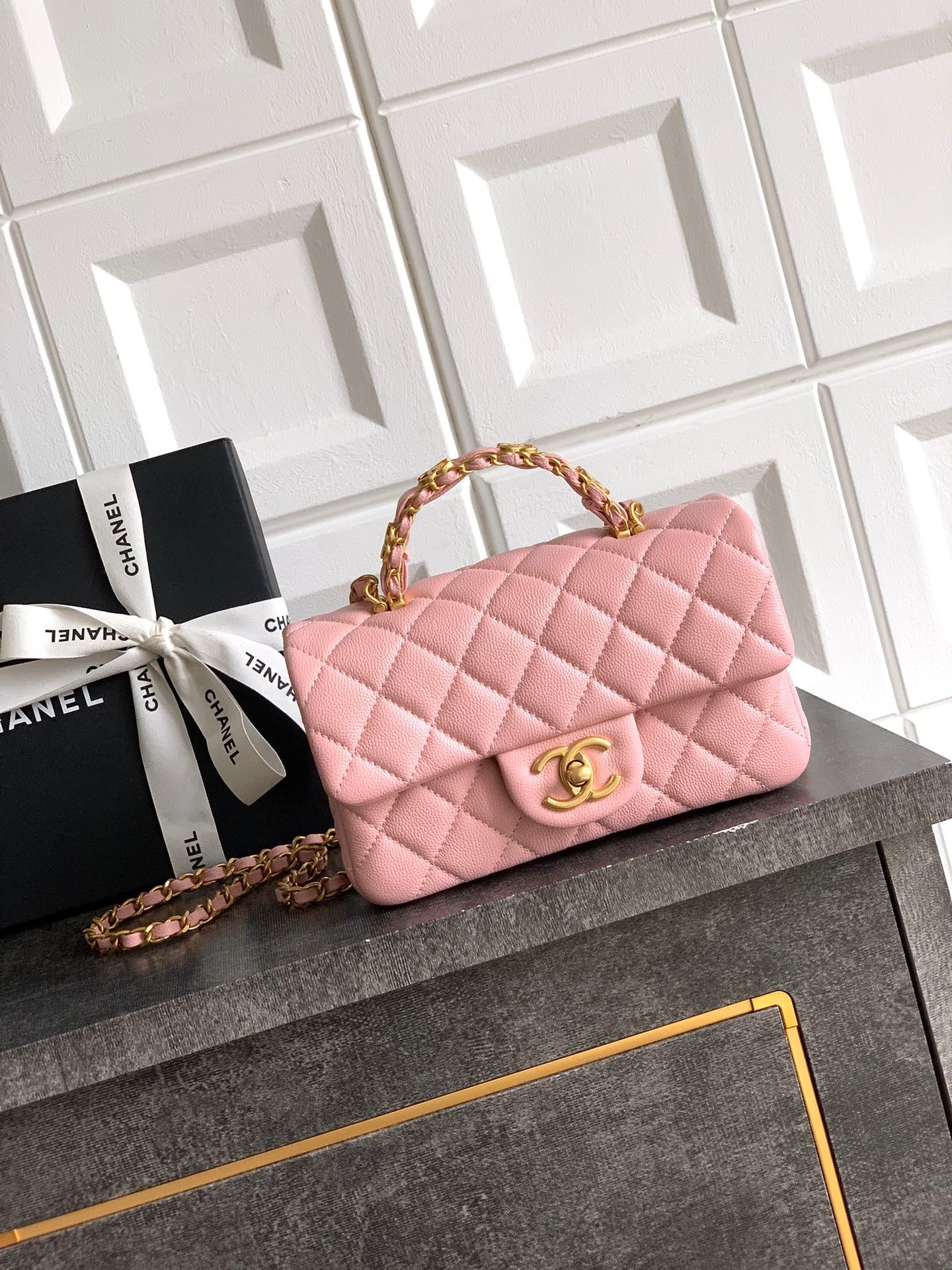 CHANEL-25B CF bag  golden/sliver