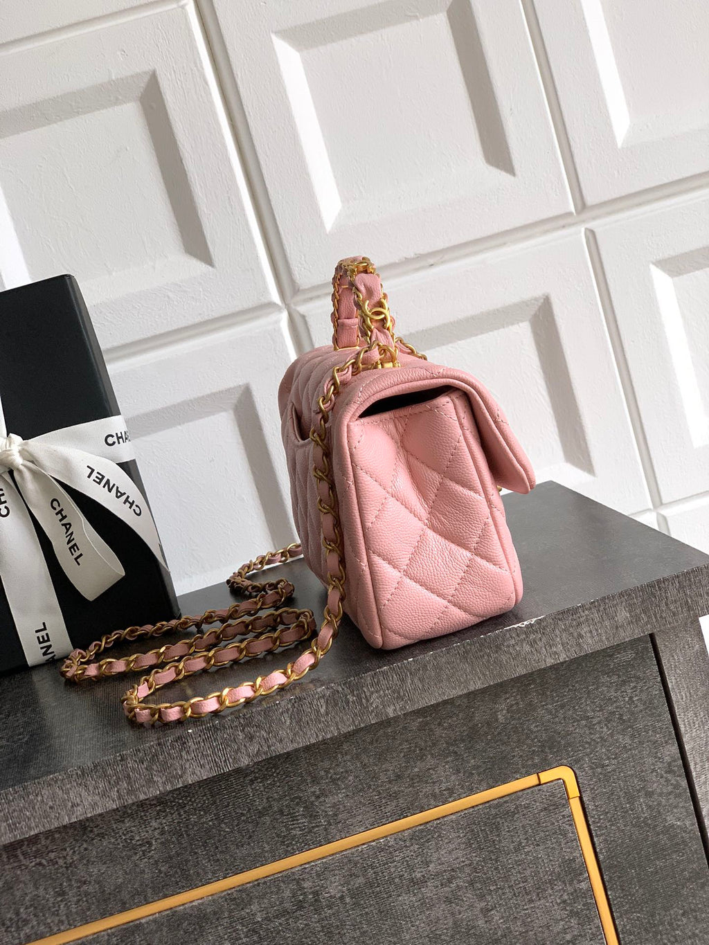 CHANEL-25B CF bag  golden/sliver