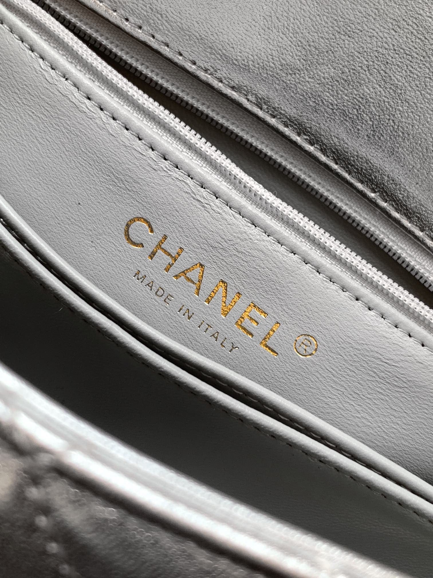 CHANEL- coco Handle bag  golden/sliver