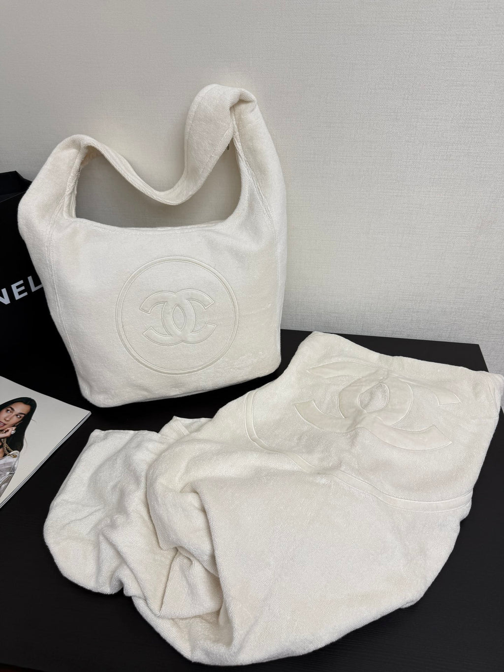 CHANEL- coco Beach bag  golden/sliver