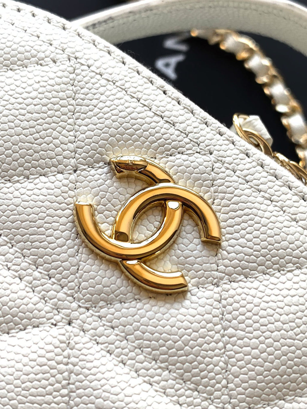 CHANEL-  23K bolide bag  golden/sliver