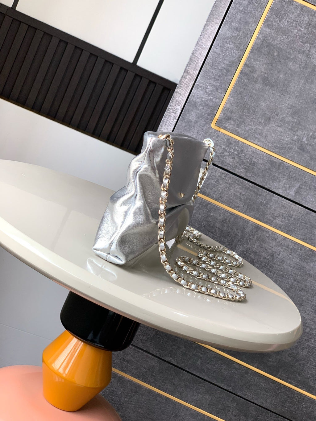 CHANEL-  2ss bag  golden/sliver