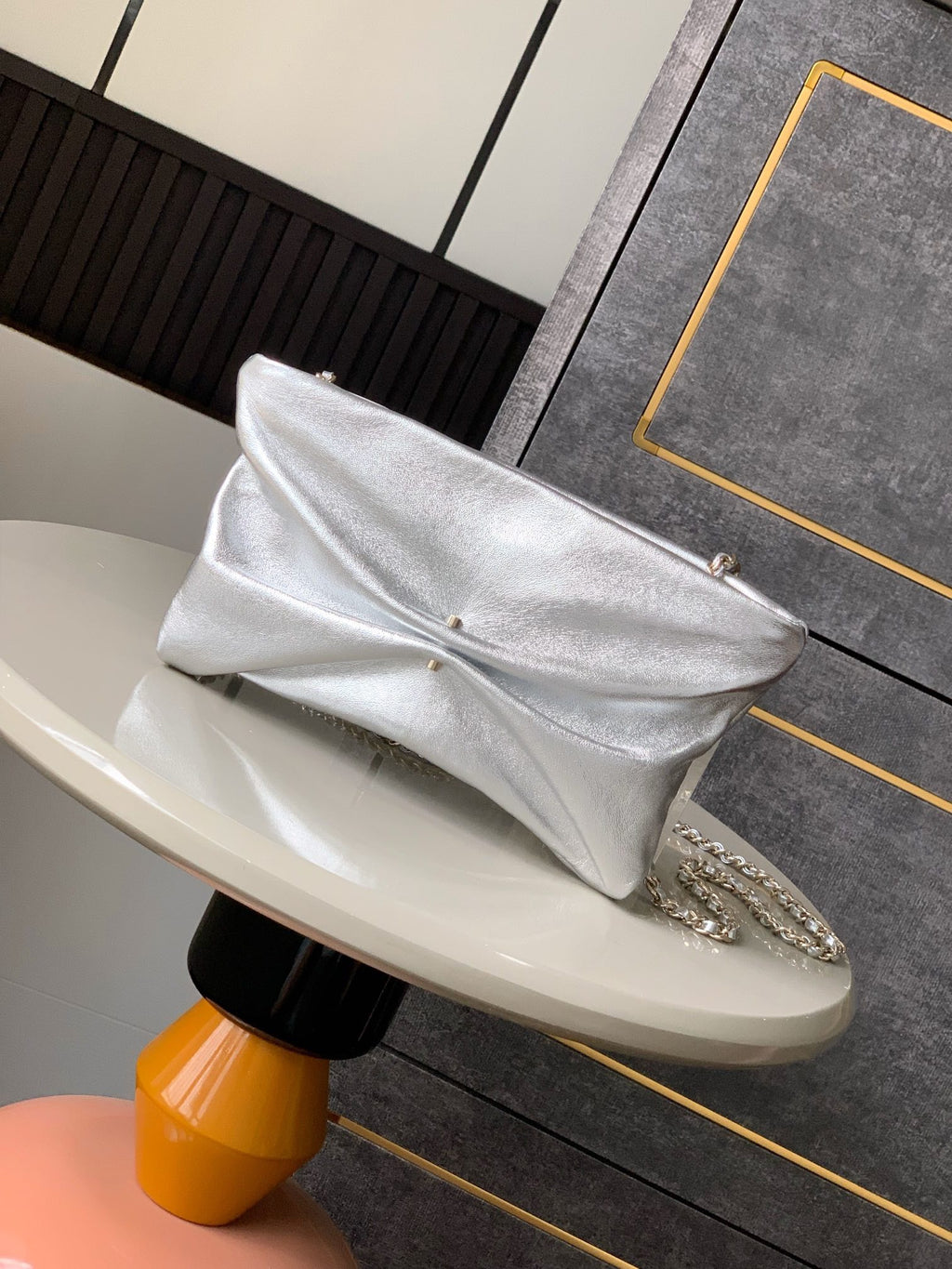 CHANEL-  2ss bag  golden/sliver