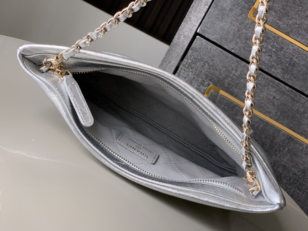 CHANEL-  2ss bag  golden/sliver
