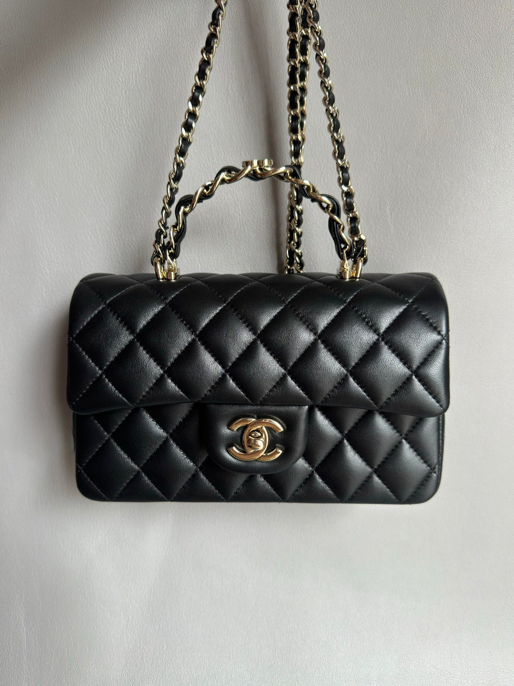 CHANEL-25B CF Handle  bag golden/sliver