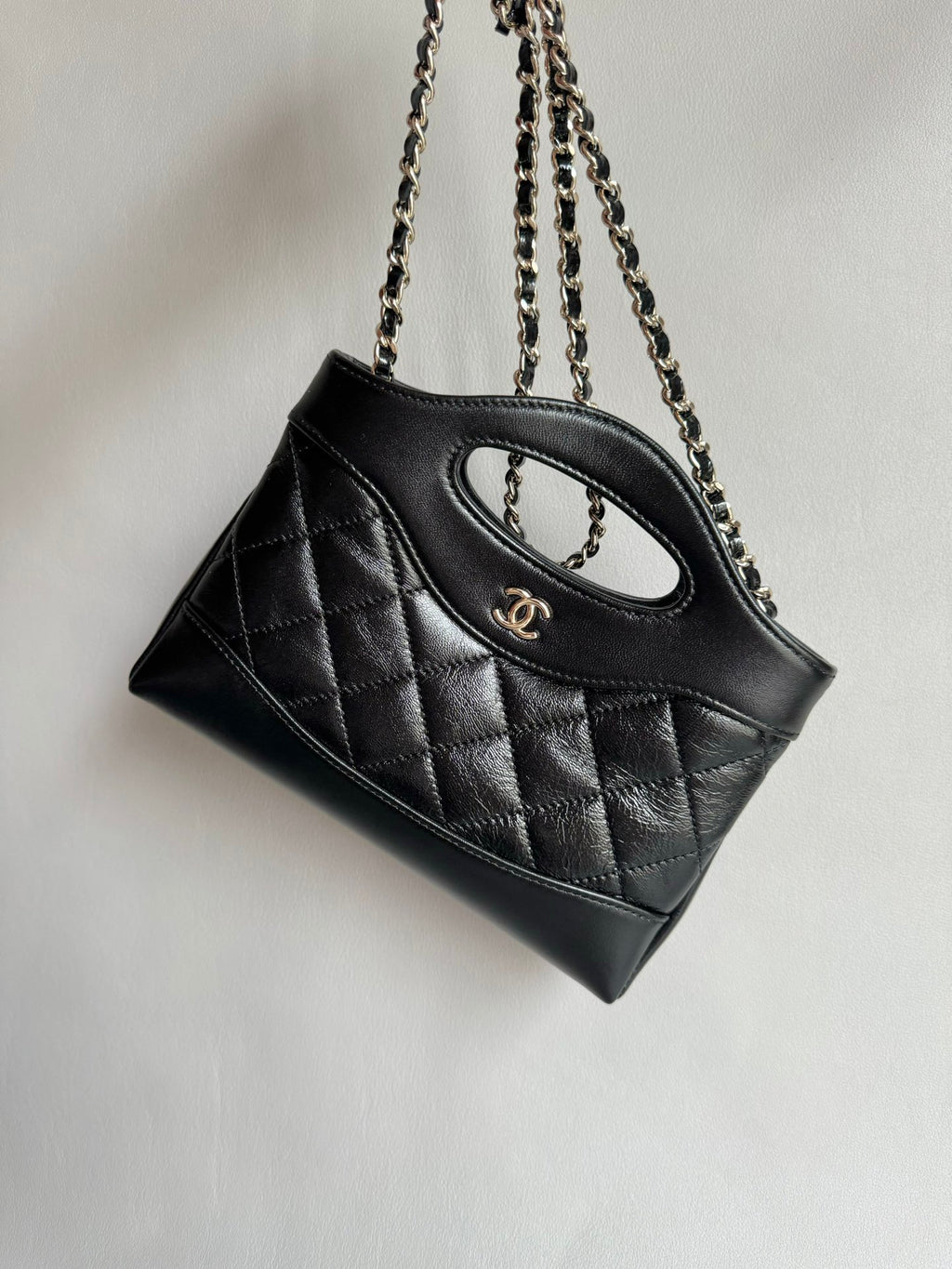 CHANEL-Nono 31 bag golden/sliver