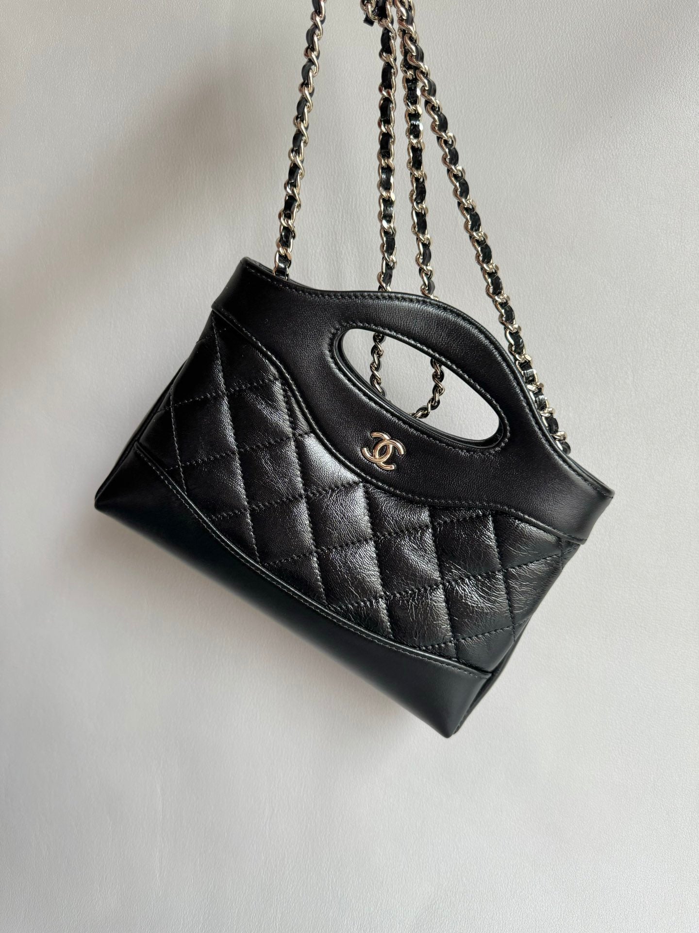 CHANEL-Nono 31 bag golden/sliver