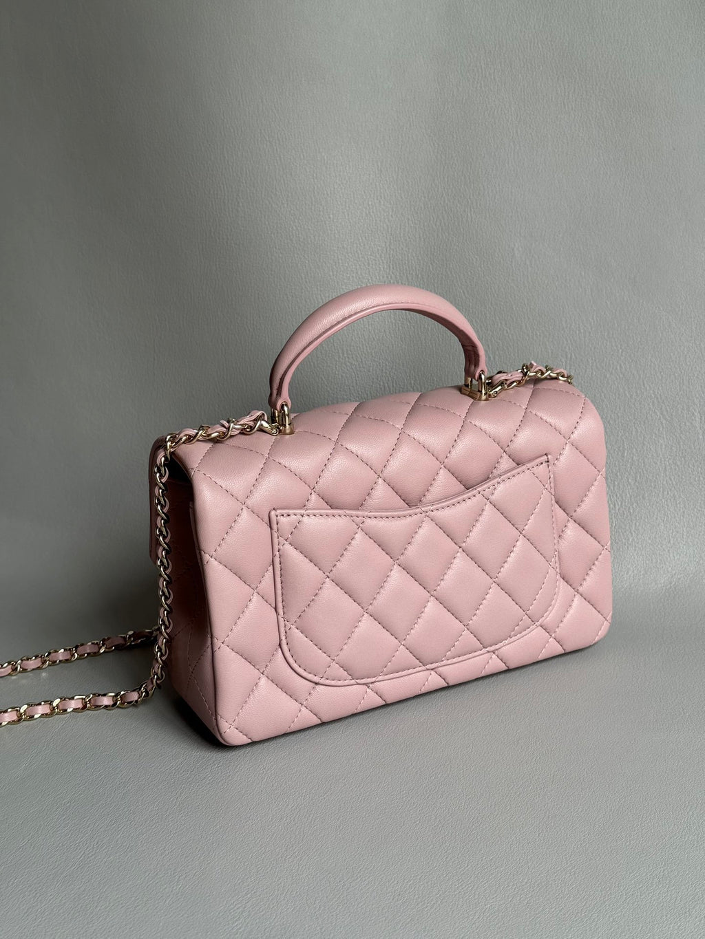 CHANEL-25B CF Handle mini bag golden/sliver