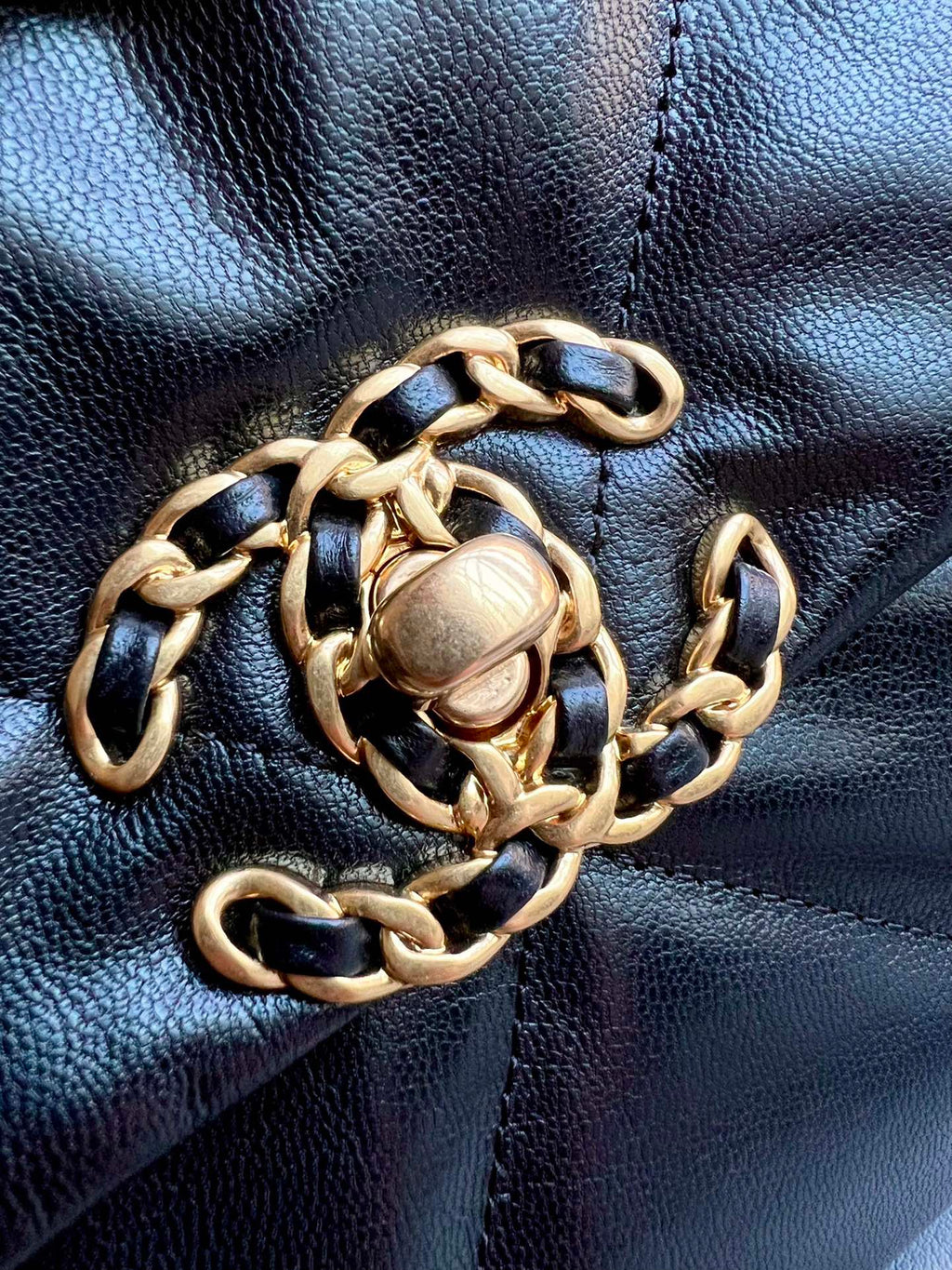 CHANEL-19 bag golden/sliver