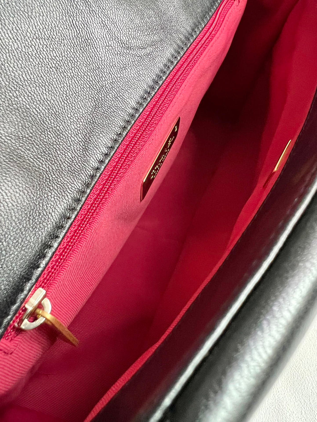 CHANEL-19 bag golden/sliver