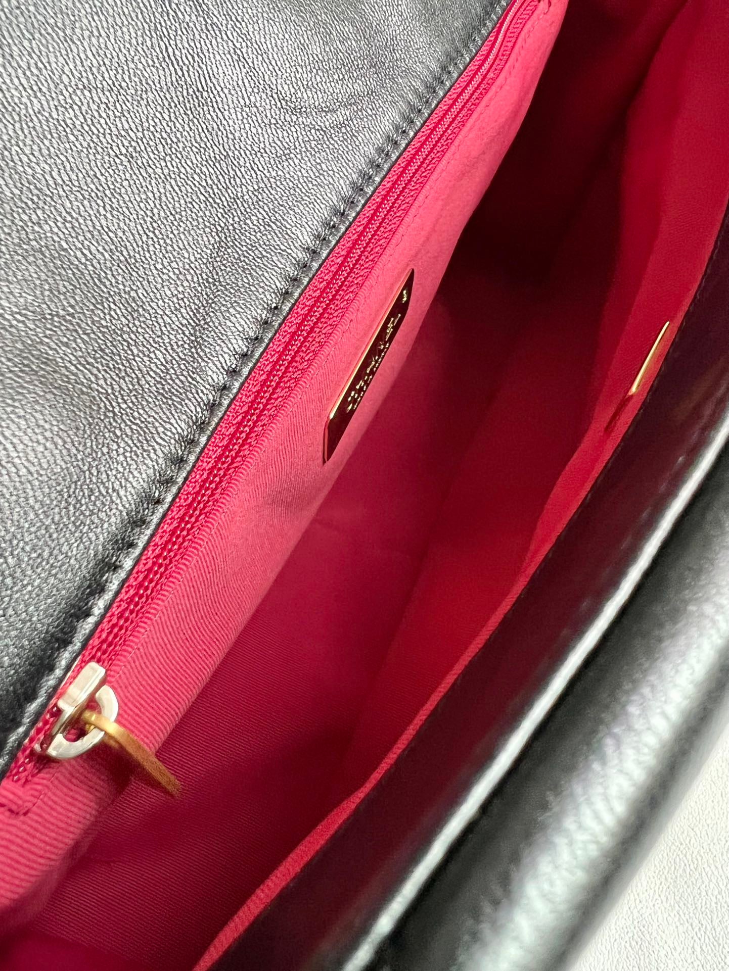 CHANEL-19 bag golden/sliver