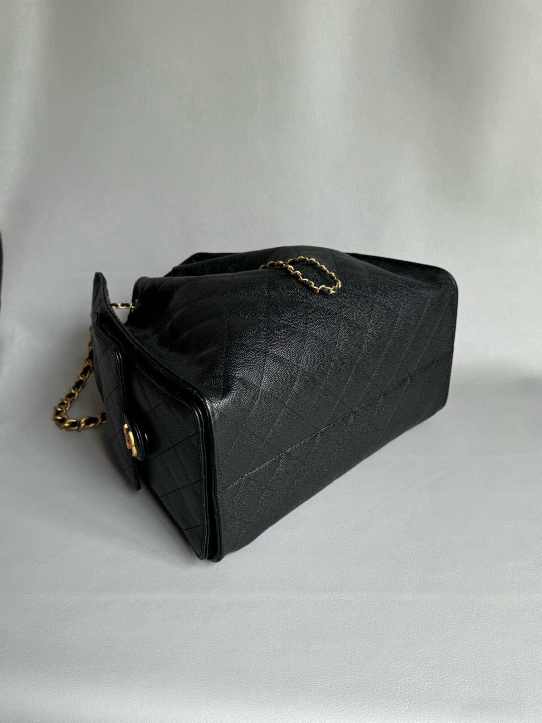 CHANEL-25BAG caviar golden/sliver