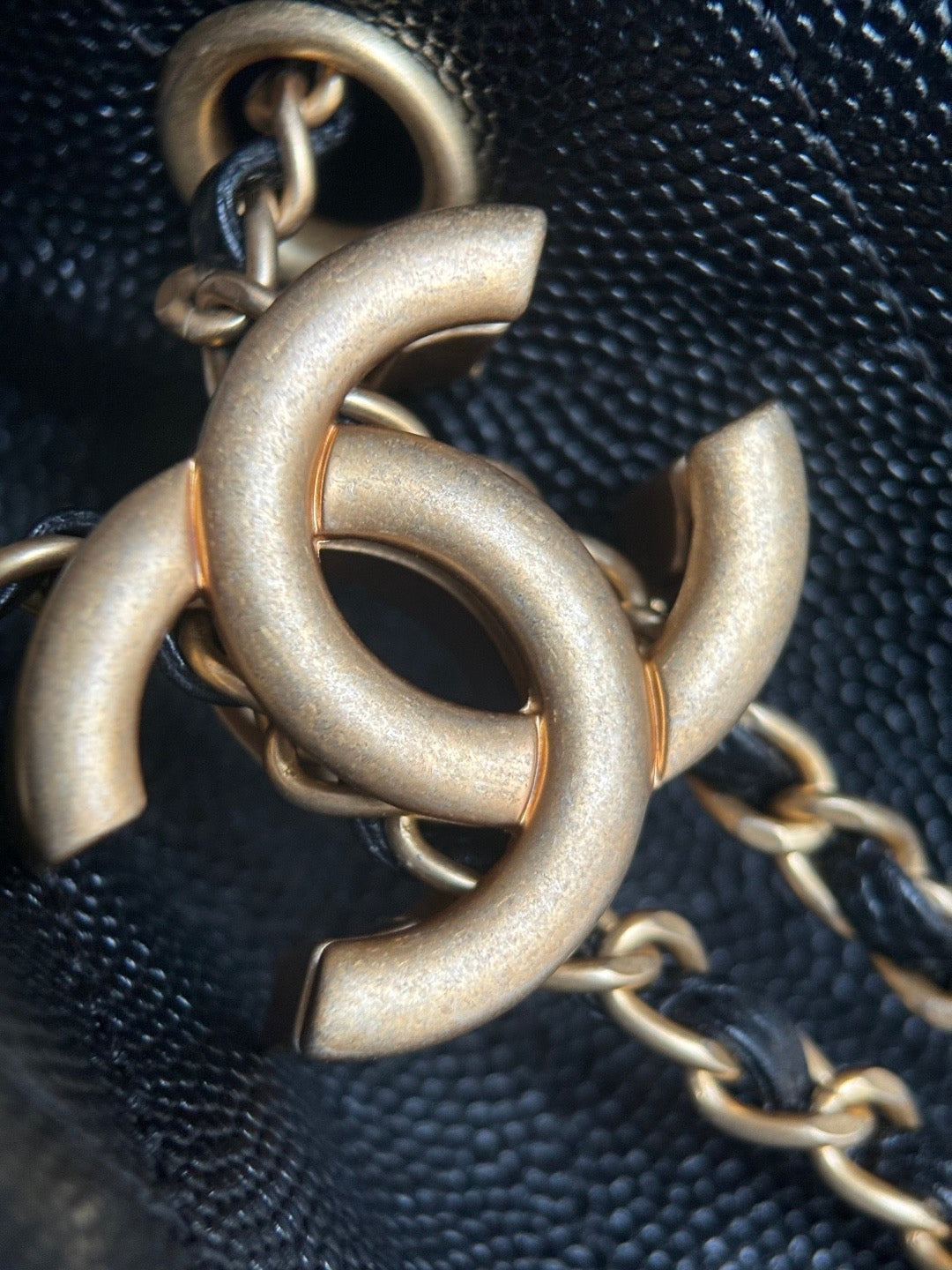 CHANEL-25BAG caviar golden/sliver