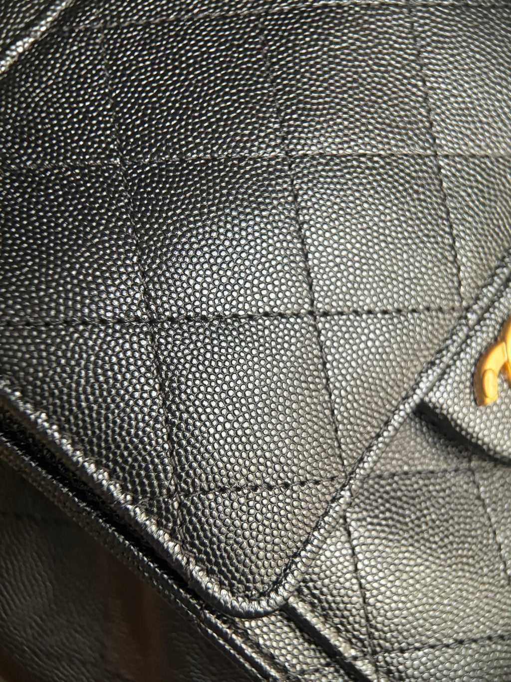 CHANEL-25BAG caviar golden/sliver