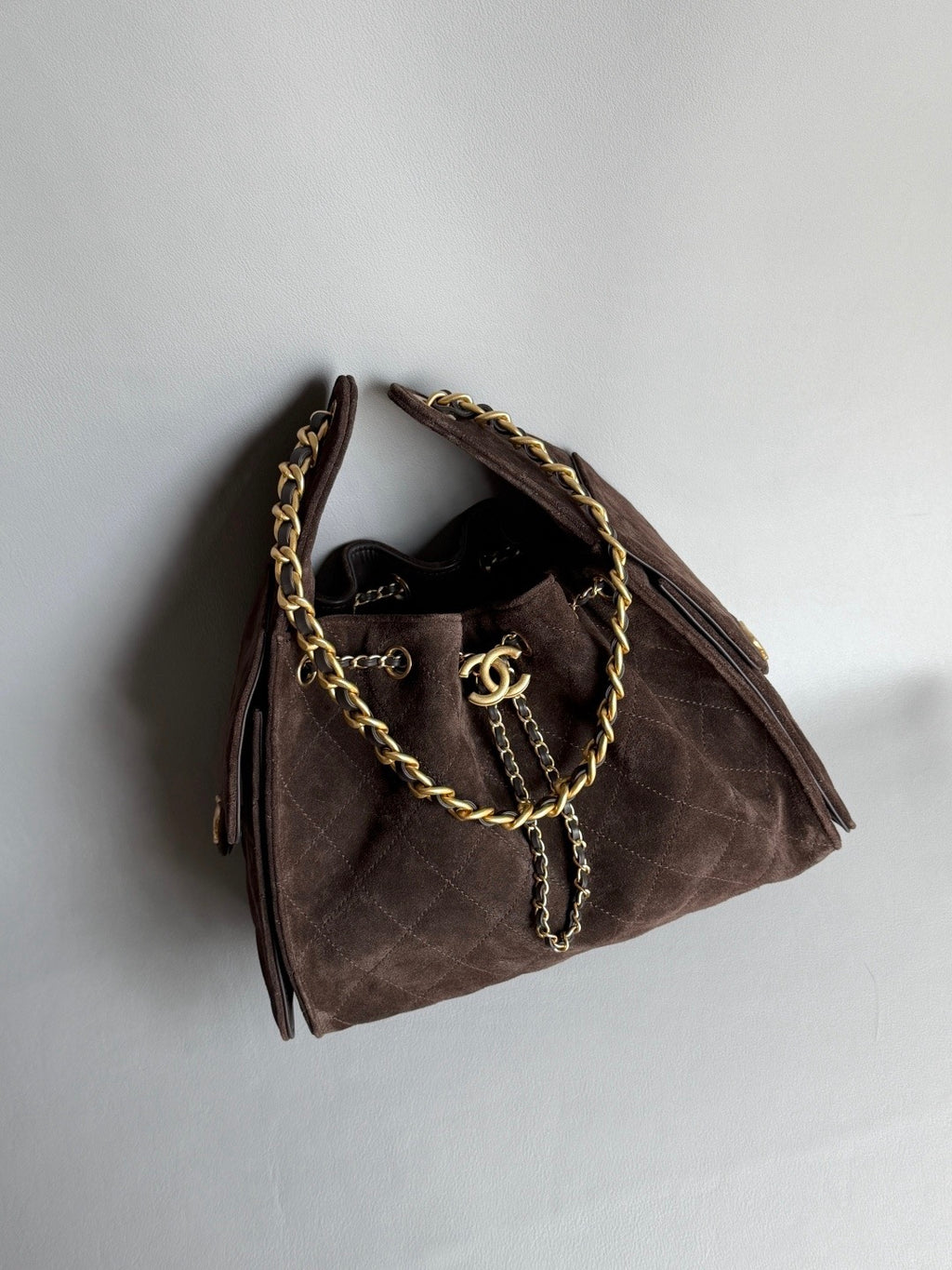 CHANEL-25B BAG golden/sliver