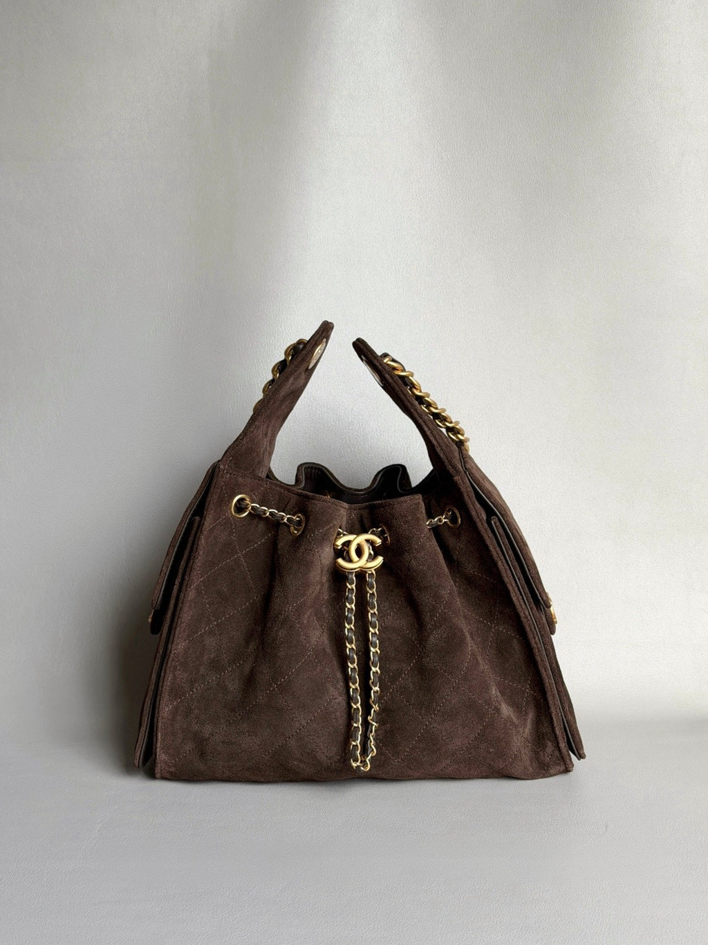 CHANEL-25B BAG golden/sliver