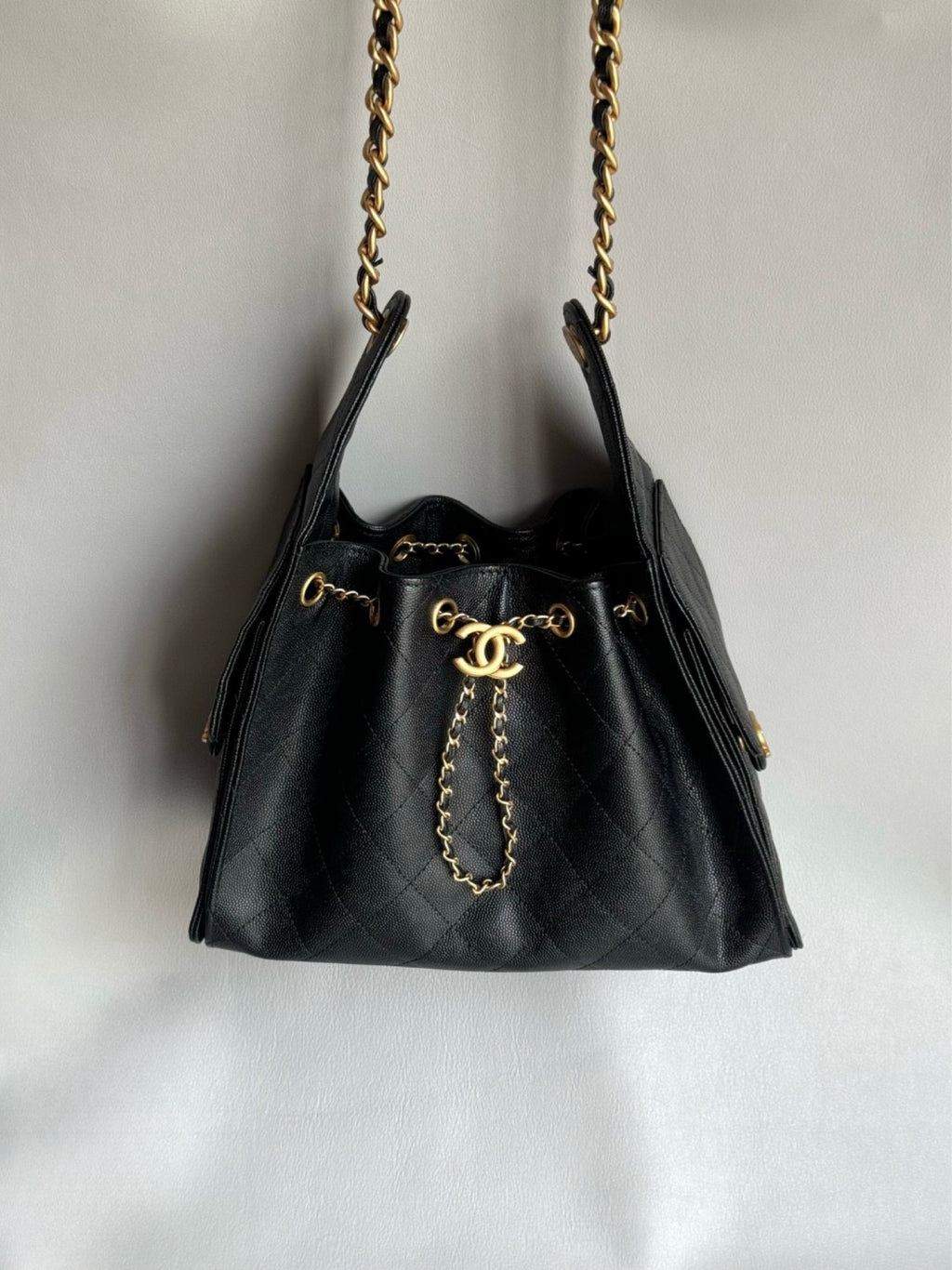 CHANEL-25B BAG golden/sliver