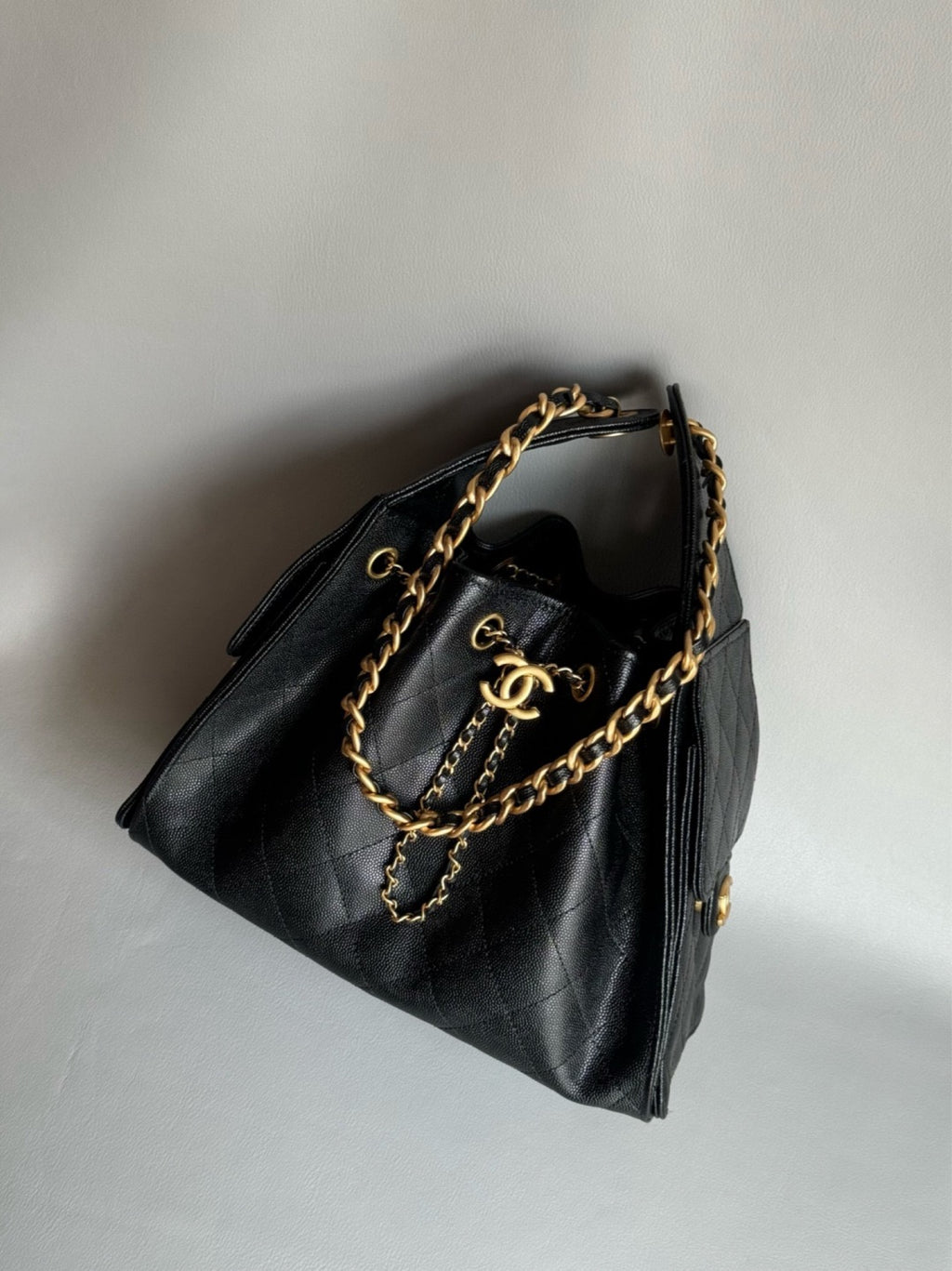 CHANEL-25B BAG golden/sliver