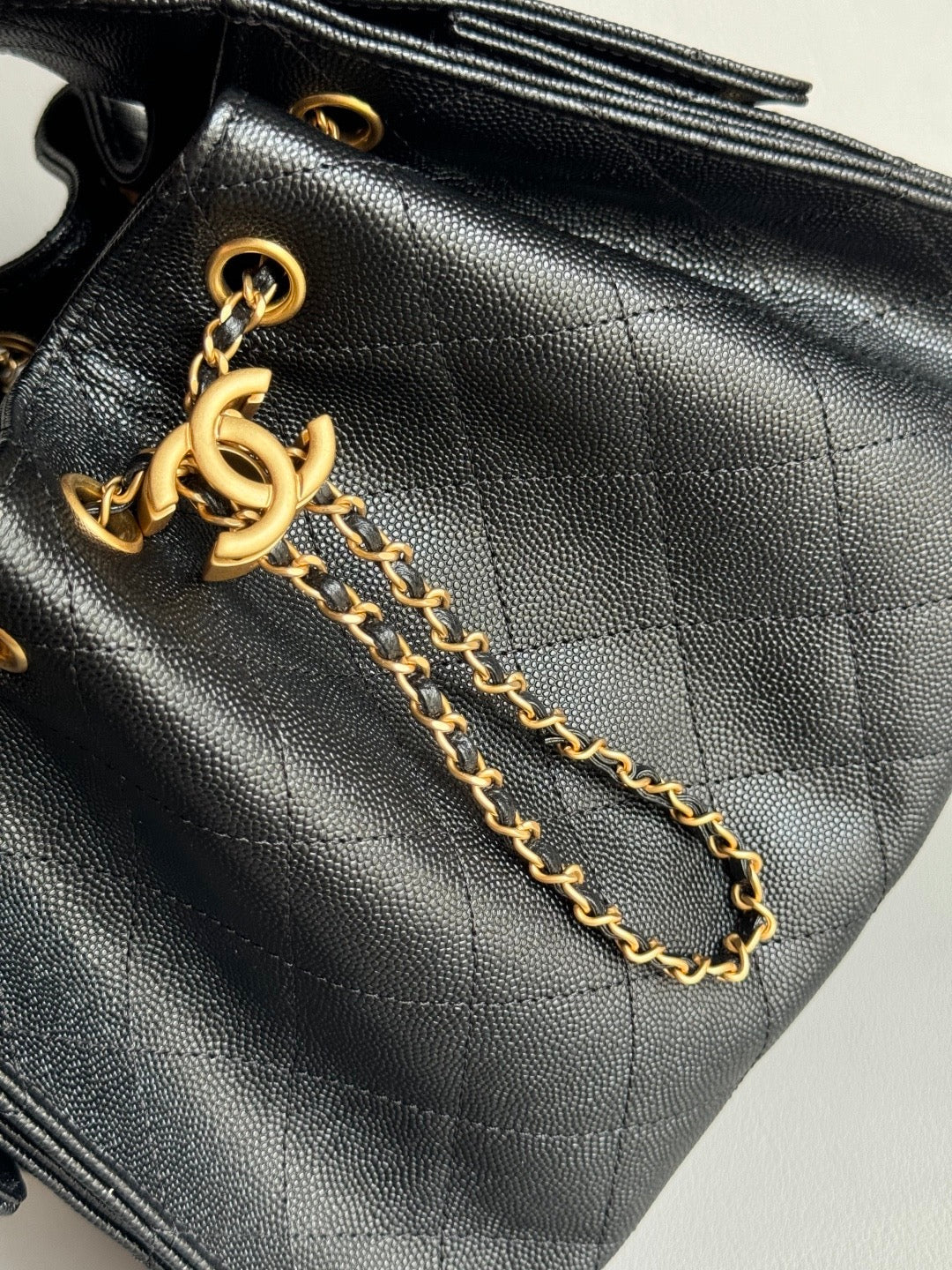 CHANEL-25B BAG golden/sliver