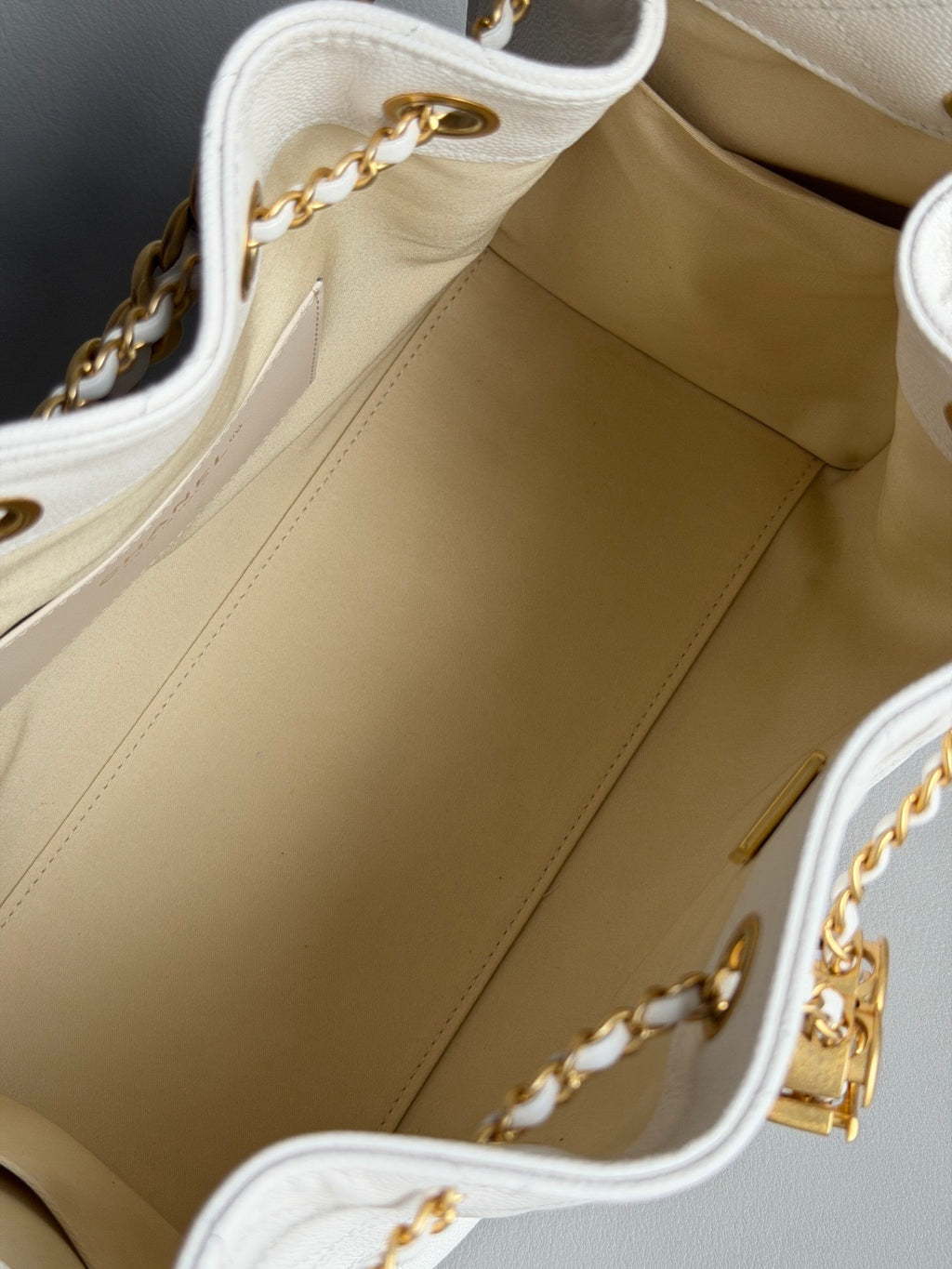 CHANEL-25B BAG golden/sliver