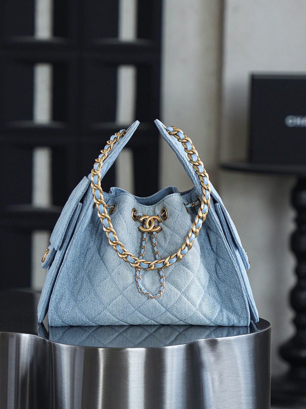 CHANEL-25BAG golden/sliver