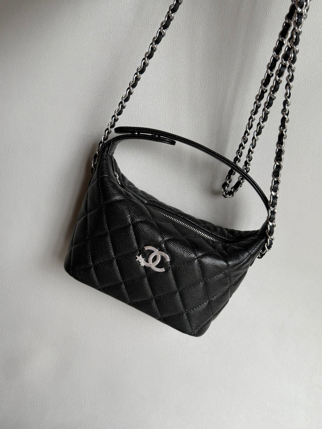 CHANEL-25B Starry Meteor Lunchbox Bag golden/sliver
