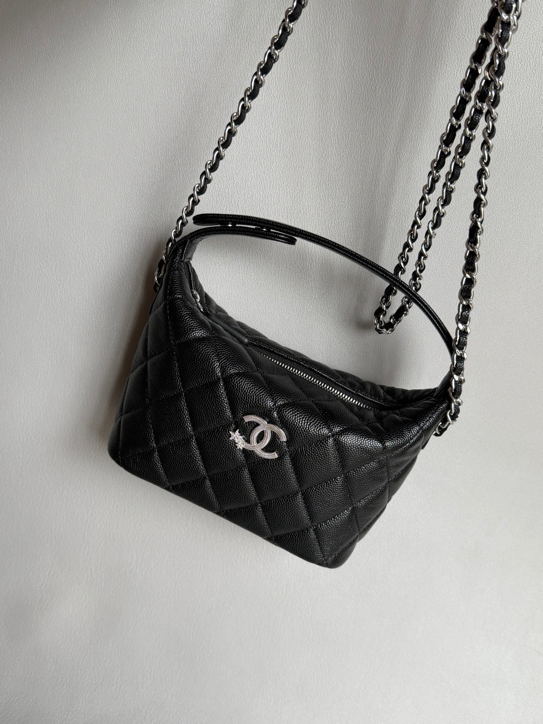 CHANEL-25B Starry Meteor Lunchbox Bag golden/sliver