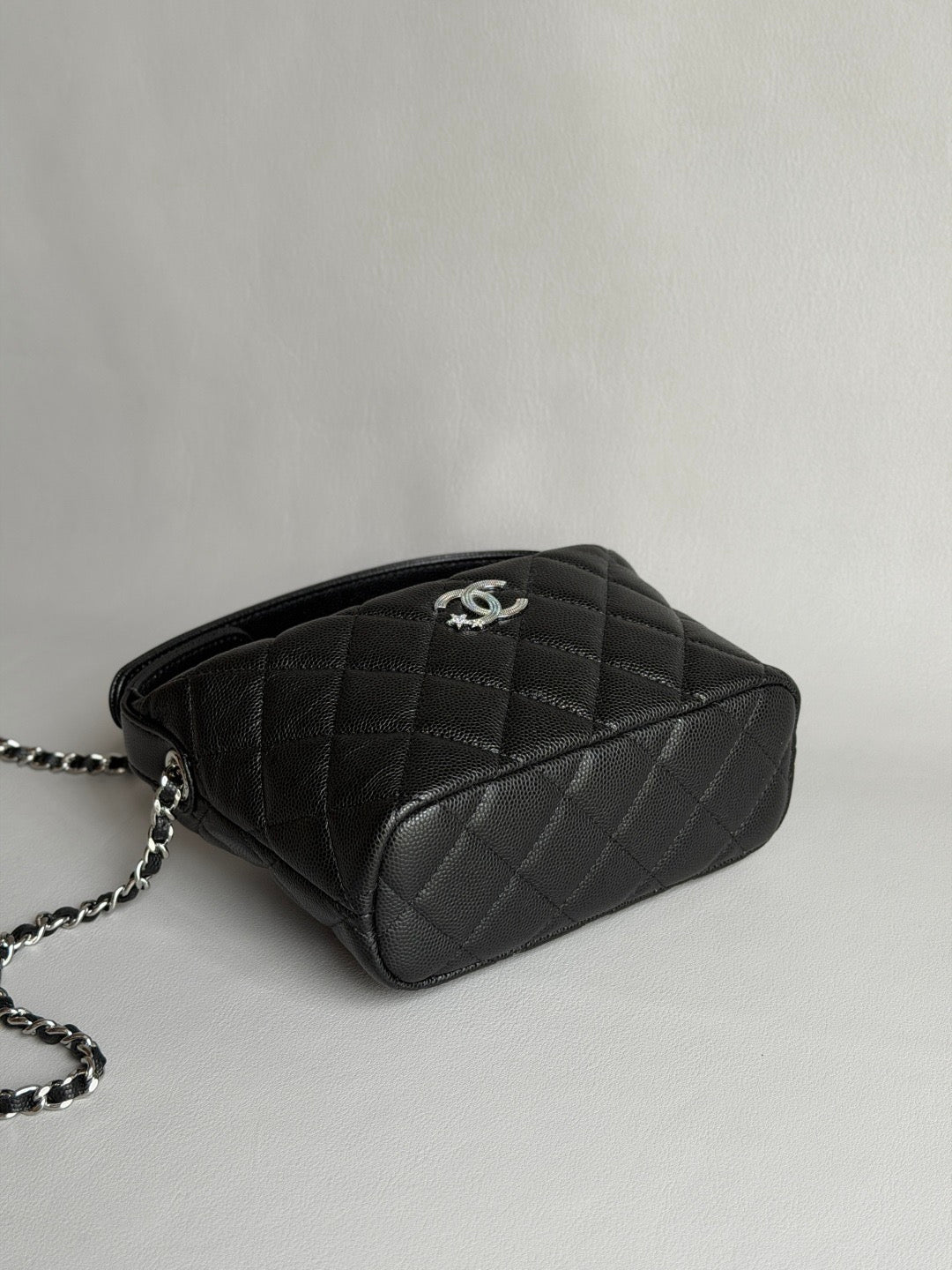 CHANEL-25B Starry Meteor Lunchbox Bag golden/sliver
