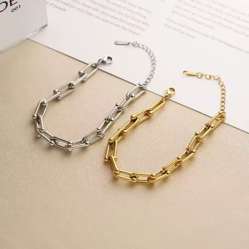 U-shaped bracelet for women and couples, the same style of chain bracelet for both men and women