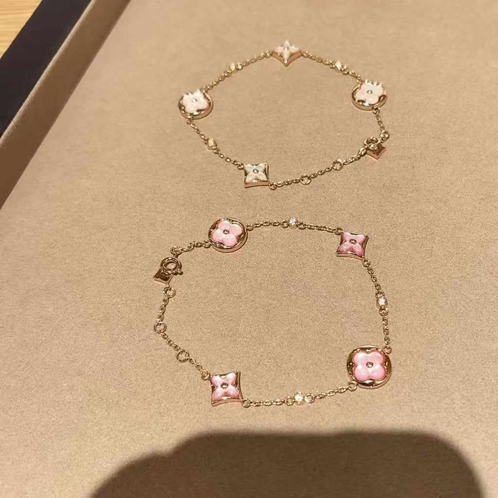 Diamond-shaped white mother-of-white light luxury versatile high-end bracelet